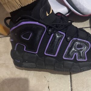 Nike Kids Black and Purple Air Sneakers